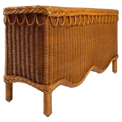 Pre-owned Louise Roe Bunny Bench, Natural Rattan In Brown