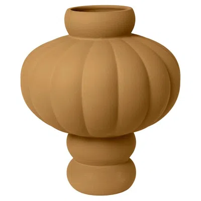 Pre-owned Louise Roe Contemporary 'balloon Vase 03' By , Sanded Ocker In Brown
