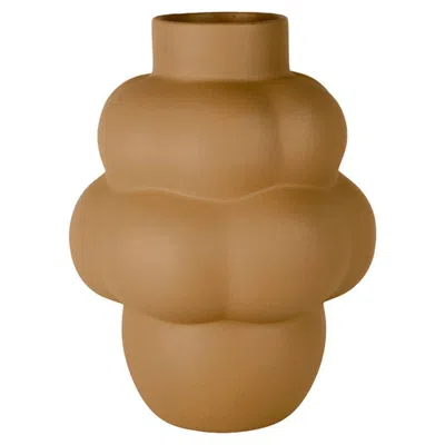 Pre-owned Louise Roe Contemporary 'balloon Vase 04 Grande Sanded Ocker' By  In Brown