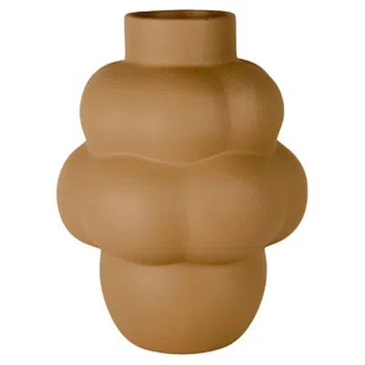 Pre-owned Louise Roe Contemporary 'balloon Vase 04 Petit' By , Sanded Ocker In Brown
