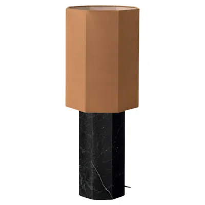 Pre-owned Louise Roe Contemporary Marble Lamp 'eight Over Eight', Large, Black / Ocher