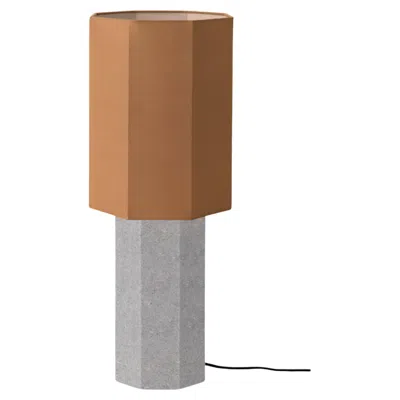 Pre-owned Louise Roe Contemporary Marble Lamp 'eight Over Eight', Large, Grey / Ocher In Gray