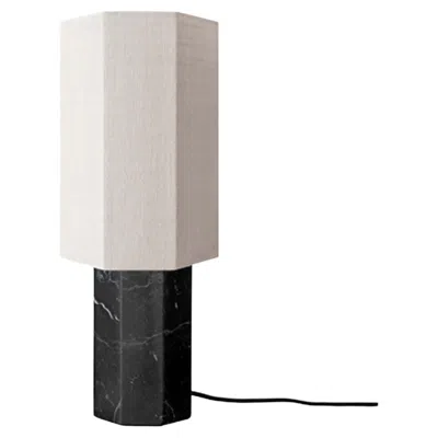 Pre-owned Louise Roe Contemporary Marble Lamp 'eight Over Eight', Small, Black / Jute White