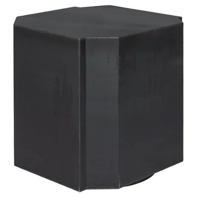 Pre-owned Louise Roe Contemporary Side Table Or Stool 'funki' 01, Raw Iron By  In Black