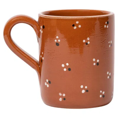 Pre-owned Louise Roe Dotty Mug In Terracotta, Ceramics In Brown