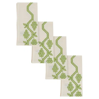 Pre-owned Louise Roe Napa Napkins (set Of 4) In Sand