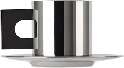 Louise Roe Silver S.r. Metal Cup & Saucer Set