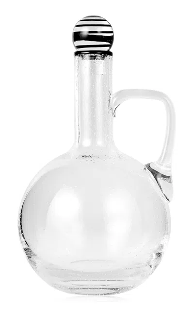 Louise Roe - S.r. Bubble Glass Black Deco; Carafe - Clear
