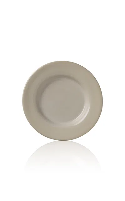 Louise Roe - S.r. Hand Turned Ceramic; Dessert Plate - White