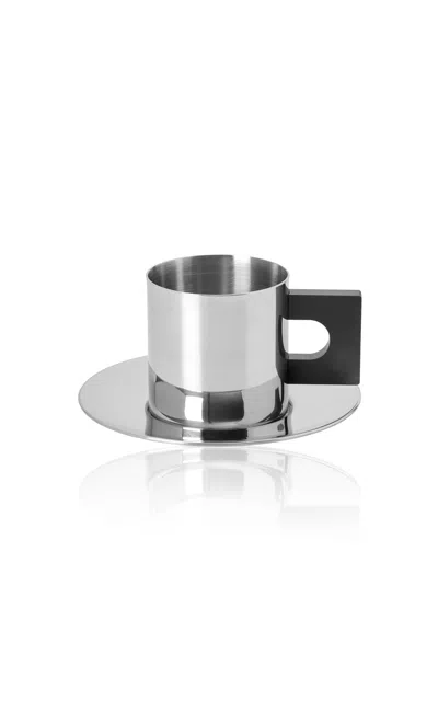 Louise Roe - S.r. Metal Cup & Saucer - Silver