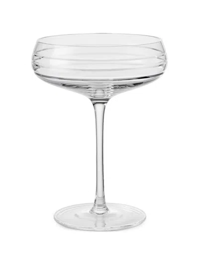 Louise Roe Triple-cut Glass Champagne Coupe (set Of Four) In Transparent