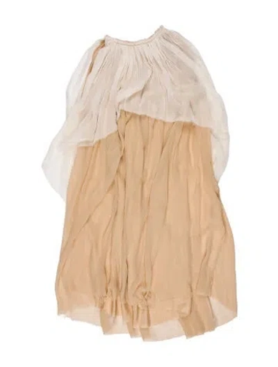 Pre-owned Louiza Babouryan Midi Length Skirt In Neutral