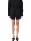 Loulou Studio Adonia Elastic Waistband Side Pockets Shorts