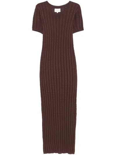 Loulou Studio Aruba Knitted Dress In Brown
