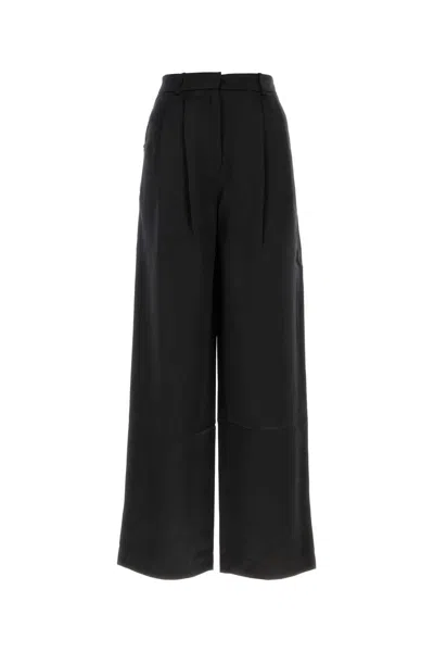 Loulou Studio Loulou Black Satin Vione Wide-leg Pant