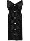 Loulou Studio Bow-embellished Midi Dress In Black