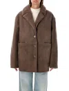 Loulou Studio Shearling Lapin Collar Jacket