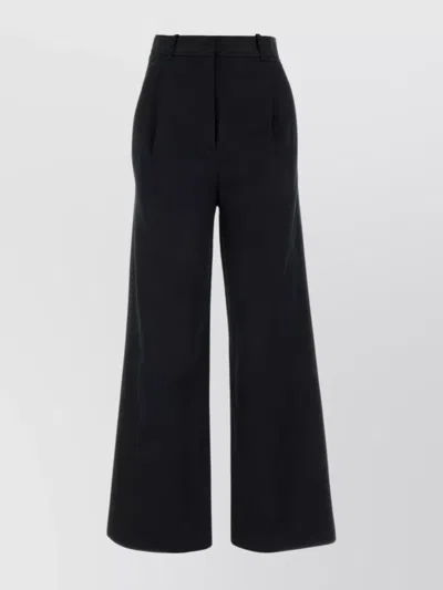 Loulou Cotton Blend Idai Palazzo Pant In Black