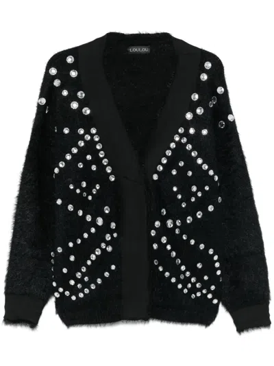 Loulou Studio Cardigan Mit Kristallverzierung In Schwarz