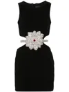 Loulou Studio Crystal-embellished Mini Dress In Black