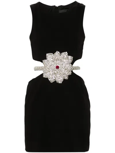 Loulou Studio Crystal-embellished Mini Dress In Black