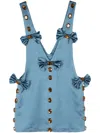 Loulou Studio Crystal-embellished Satin Minidress In Blue