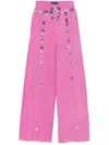 Loulou Studio Crystal-embellished Track Pants In Pink