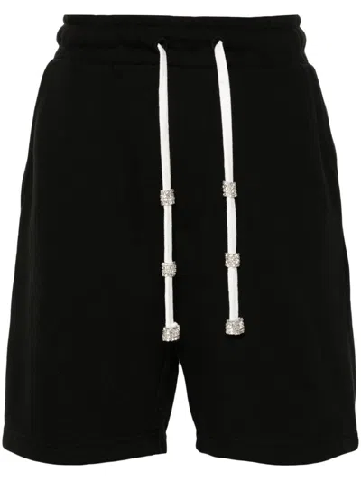 Loulou Studio Crystal-embellished Track Shorts In Black