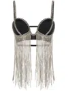 Loulou Studio Crystal-embellished Triangle Top In Black
