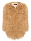 Loulou Studio Dating You/hating You Shearling Jacket In Neutrals