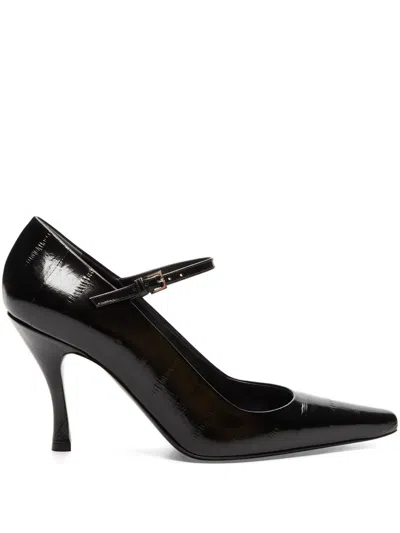 Loulou De Saison 85mm Dolores Pointed-toe Pumps In Black