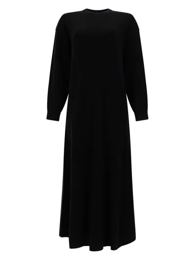 Loulou De Saison Abito Lungo In Maglia In Black