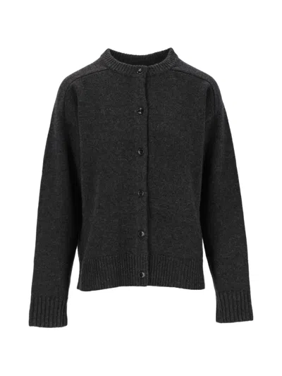 Loulou De Saison Aidar Button-up Knitted Cardigan In Black