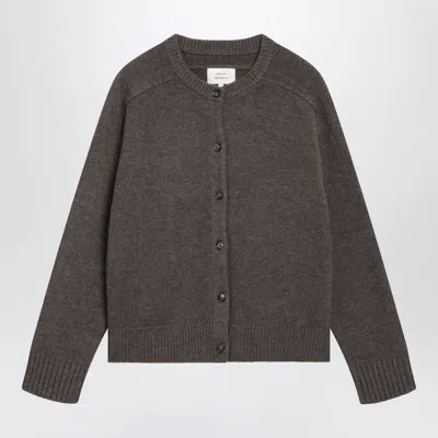 Loulou De Saison Aidar Cardigan In Taupe Wool And Cashmere In Gray