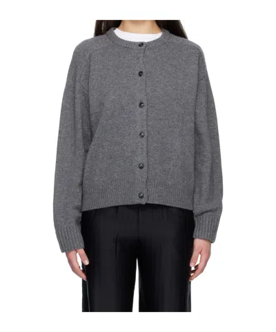 Loulou De Saison Aidar Lds Wool Cashmere Cardigan In Burgundy