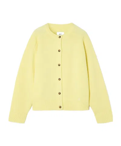 Loulou De Saison Aidar Merino Wool And Cashmere-blend Cardigan In Yellow