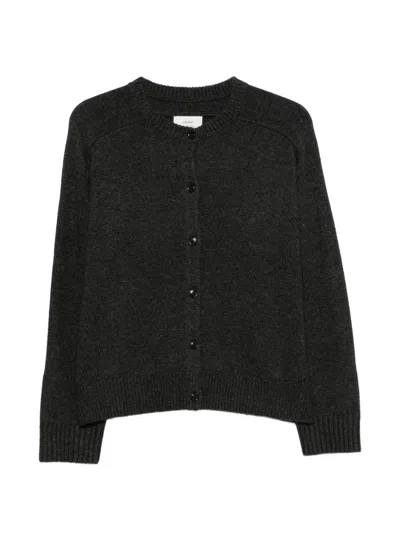 Loulou De Saison Aidar Ribbed Cardigan In Gray