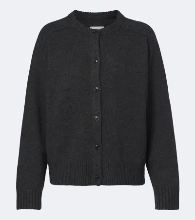 Loulou De Saison Aidar Merino Wool And Cashmere-blend Cardigan In Gray