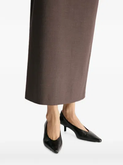 Loulou De Saison Alani Leather Pumps In Black