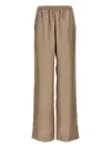 Loulou De Saison Takaroa Elastic Waist Pleated Pants In Neutrals