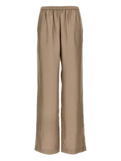 Loulou De Saison Takaroa Elastic Waist Pleated Pants In Neutrals