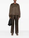 Loulou De Saison Cove Lds Elastic Waisted Trousers In Brown