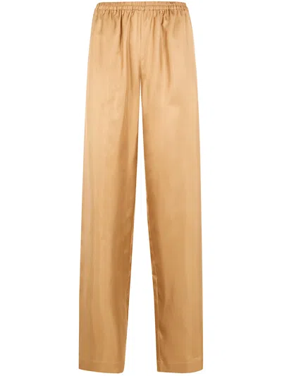Loulou De Saison Alera Wide Leg Trousers In Brown