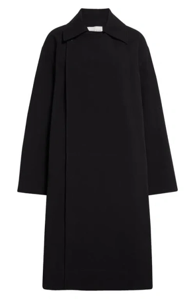 Loulou De Saison Alex Cotton Gabardine Trench Coat In Black