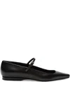 Loulou De Saison Alice Pointed-toe Ballet Flats In Black