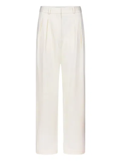 Loulou De Saison Alio Pleated Trousers In White
