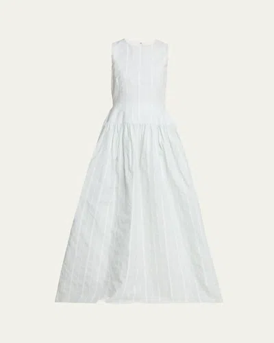 Loulou De Saison Ama Structured Maxi Dress In White