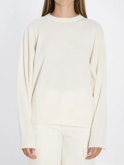 Loulou De Saison Anaa Cashmere Sweater In White