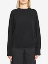 Loulou De Saison Drop-shoulder Ribbed Sweater In Black