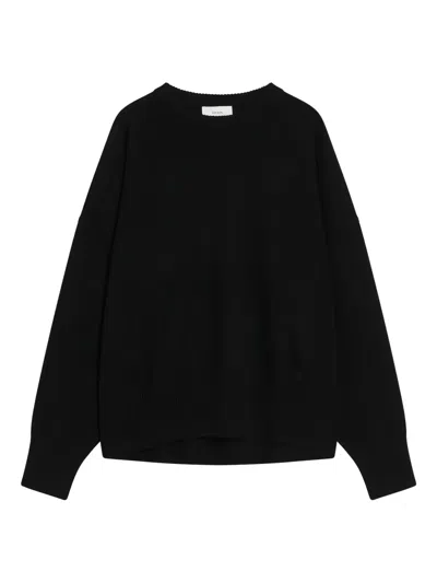 Loulou De Saison Anaa Lds Crew-neck Sweater In Black